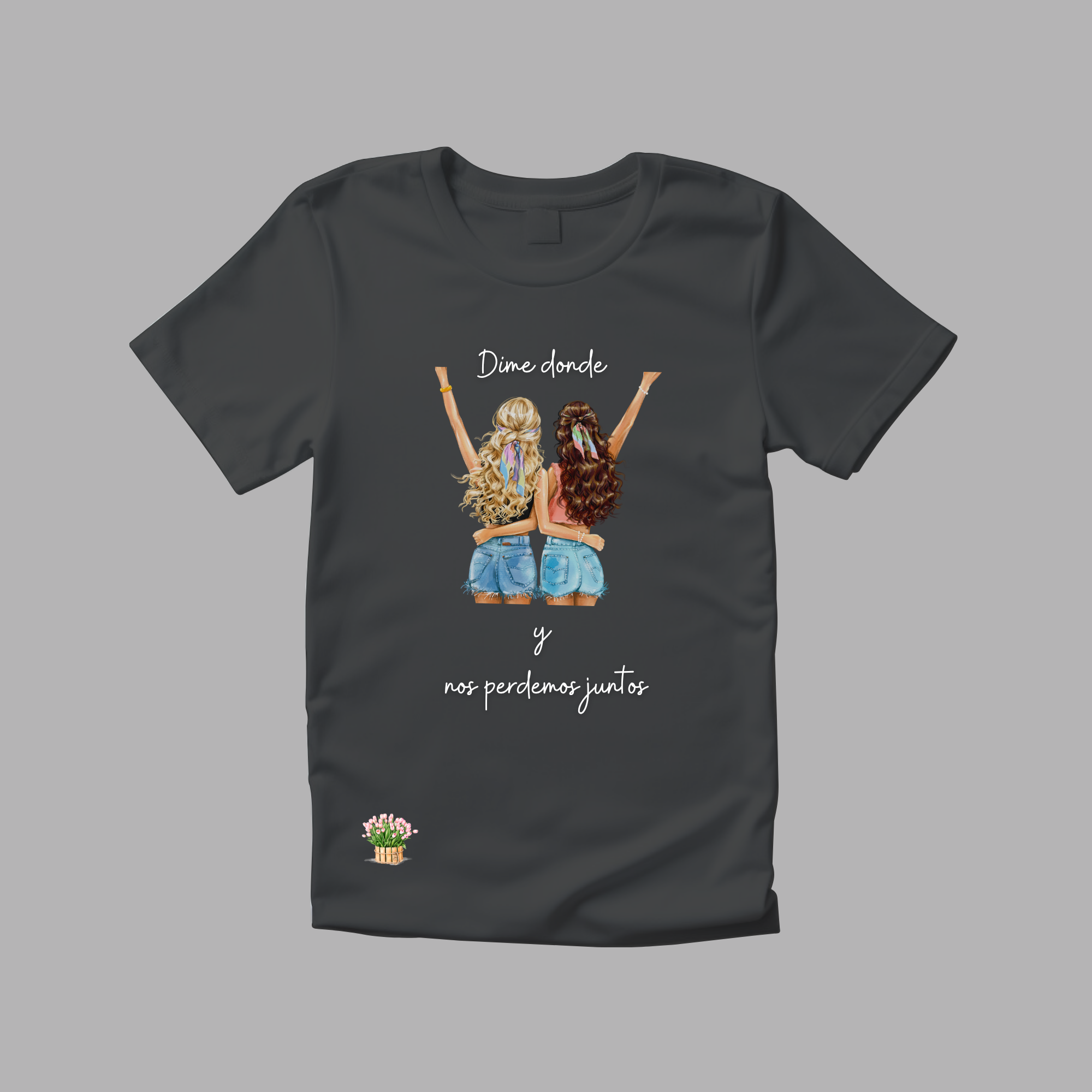 Camiseta dime donde.