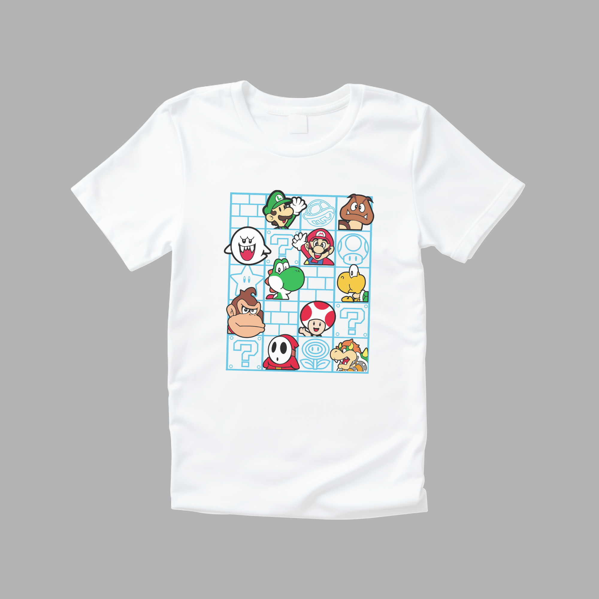Camiseta niño/a Mario personajes.