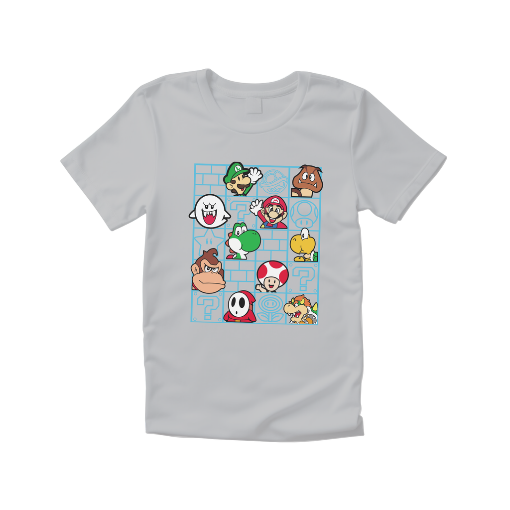 Camiseta niño/a Mario personajes.